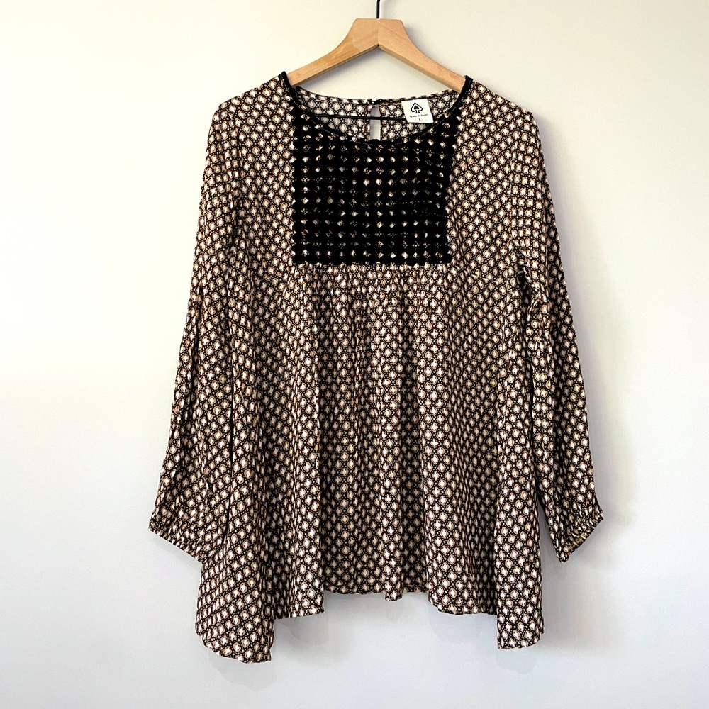 Spade & heart baby doll style oversized tunic top small